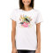 Summer Style Birds in Flower Garden Grey T-Shirt