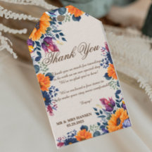 Summer Style Floral Thank you Gift Tag