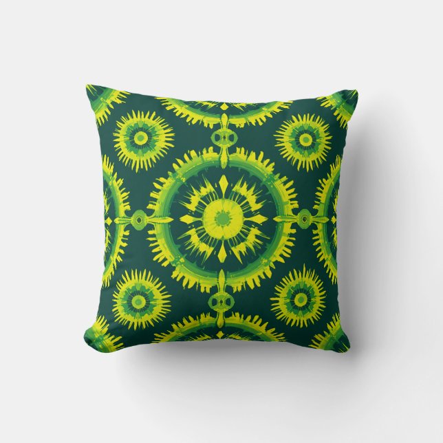 Summer Style Throw Pillow – Circles Design (Front)