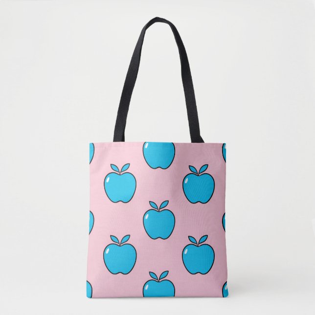 Summer Style Tote Bag of Blue Apples (Front)
