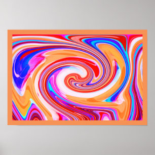 Summer sun art poster