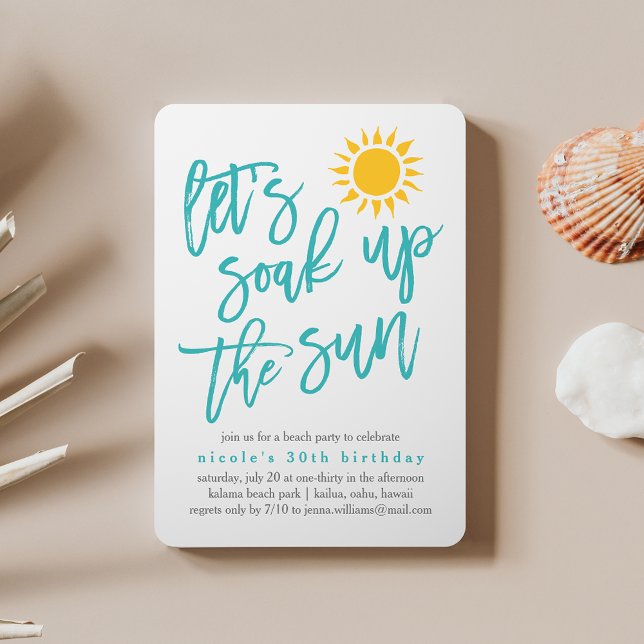 Summer Sun Beach Party Invitation (Creator Uploaded)