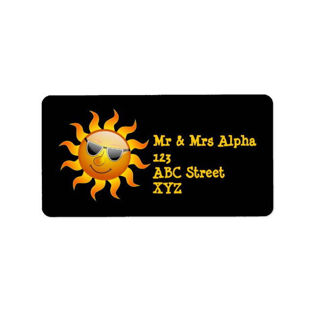 Summer Sun funny Label (Front)