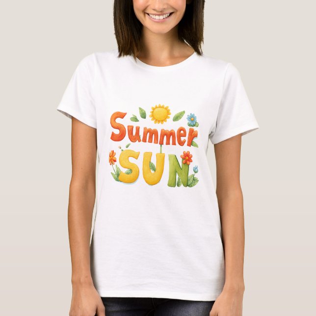 Summer Sun Illustration T-Shirt (Front)