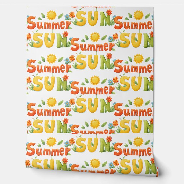 Summer Sun Illustration Wallpaper (Unrolling)