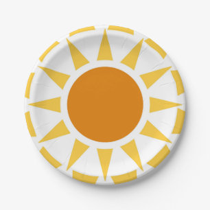 Summer Sun Paper Plate