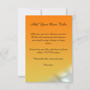 Summer Sun Simple Custom Wedding Invite