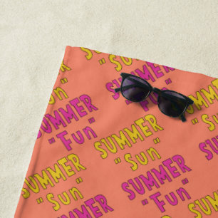 Summer Sun Summer Fun Beach Towel