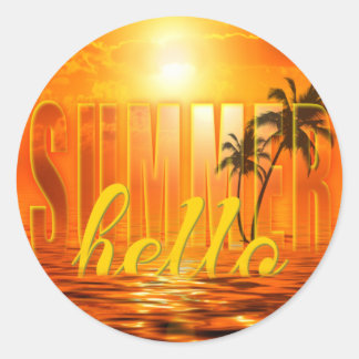Summer Sun Travel Classic Round Sticker