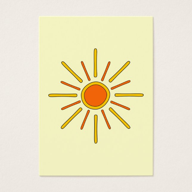 Summer sun. Yellow and orange. (Front)