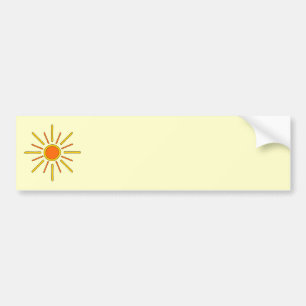 Summer sun. Yellow and orange. Bumper Sticker