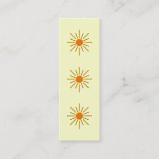 Summer sun. Yellow and orange. Mini Business Card