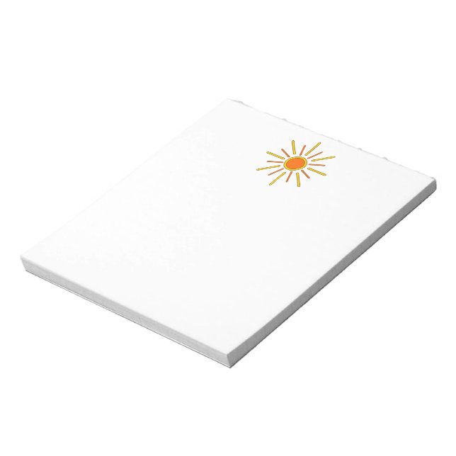 Summer sun. Yellow and orange. Notepad (Rotated)