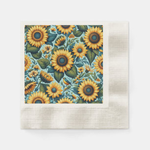 Summer/sunflower/bird Napkin