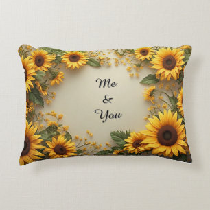 Summer Sunflower Garden Design Decorative Cushion
