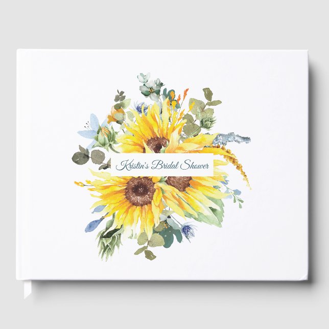 Summer Sunflower Guest Book (Front)