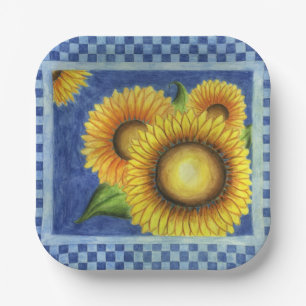Summer Sunflower Paper Plates