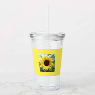 Summer Sunflower Plastic Tumbler