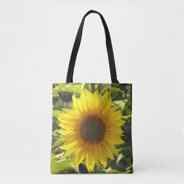 Summer Sunflower Printed Tote Bag (Front)