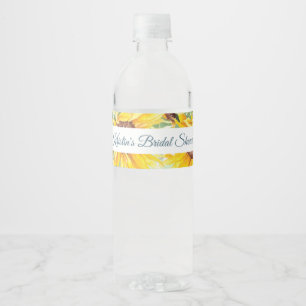 Summer Sunflower Water Bottle Label