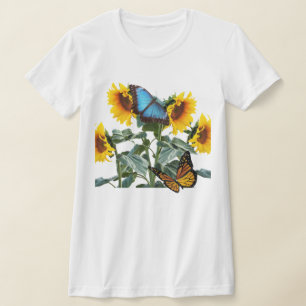 Summer Sunflowers and Butterfly Garden Girl T-Shirt