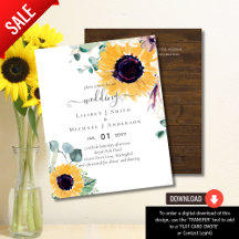 Summer Sunflowers Eucalyptus Greenery Wedding