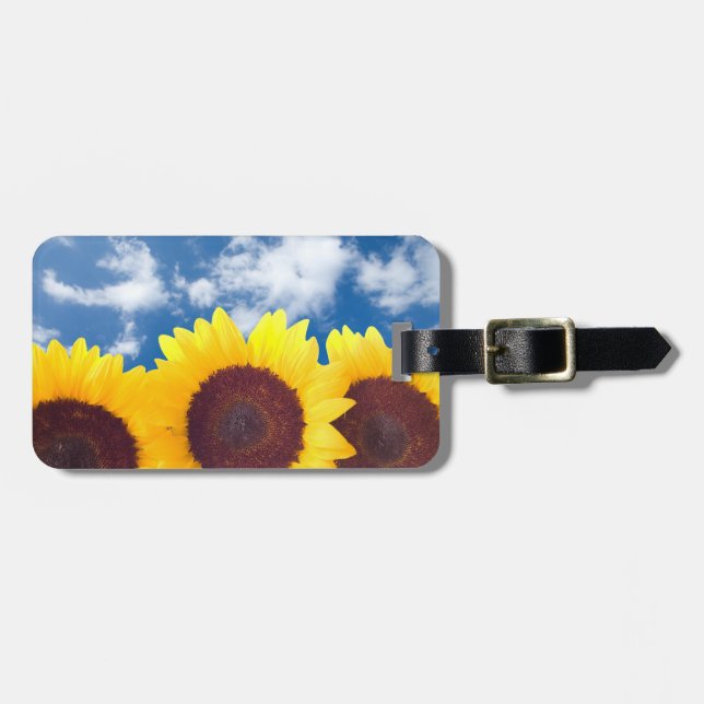 Summer Sunflowers Luggage Tag (Front Horizontal)