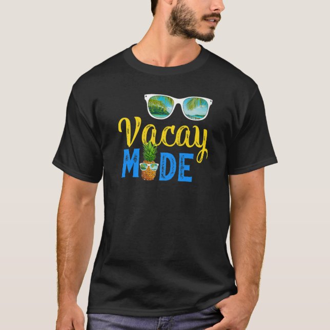 Summer Sunglasses  Pineapple Beach Vacation Vacay  T-Shirt (Front)