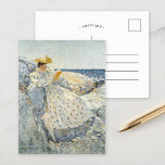Summer Sunlight | Childe Hassam Postcard<br><div class="desc">Summer Sunlight (Isles Of Shoals) (1892) | Original artwork by American Impressionist painter Childe Hassam (1859-1935). The piece depicts a woman reading on the rocky beach cliffs of the Isles of Shoals.

Use the design tools to add custom text or personalise the image.</div>