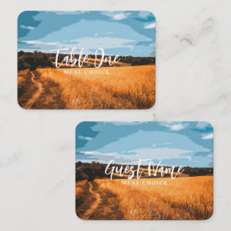 Summer Sunlit Golden Rustic Field Country Nature Place Card
