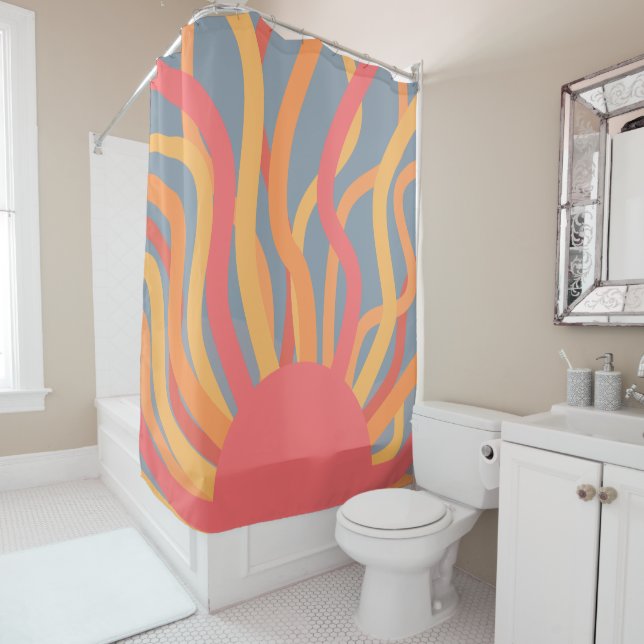 Summer Sunrise  Shower Curtain (In Situ)