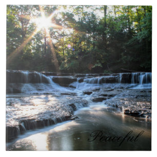 Summer Sunrise Waterfall Tile