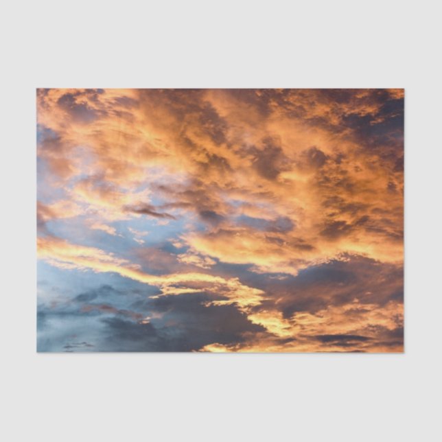 Summer sunset and clouds tissue paper (Front)
