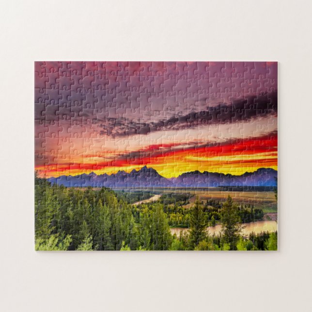 Summer Sunset at Snake River Overlook Jigsaw Puzzle (Horizontal)
