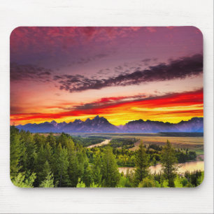 Summer Sunset at Snake River Overlook Mouse Pad