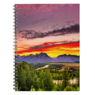 Summer Sunset at Snake River Overlook Notebook