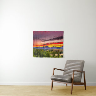 Summer Sunset at Snake River Overlook Tapestry