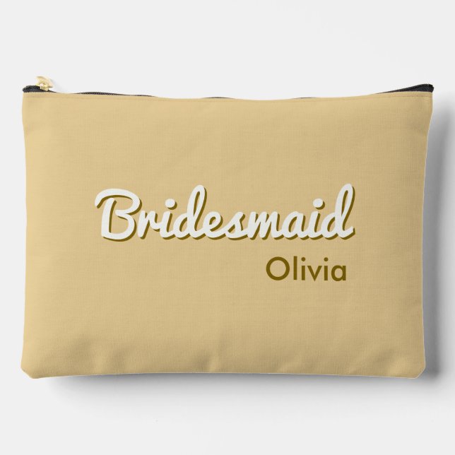 Summer Sunset Bridesmaid Bachelorette Travel Accessory Pouch (Front)