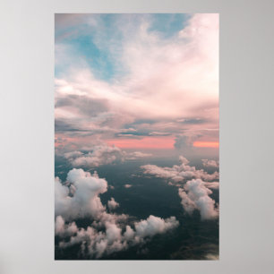 Summer Sunset Clouds Sky Landscape Poster