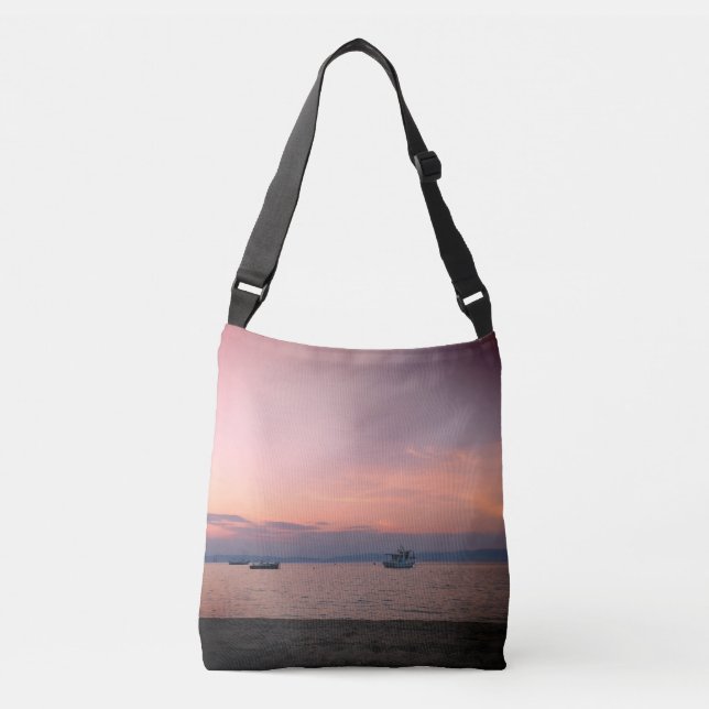 Summer Sunset Custom All-Over-Print Cross Body Bag (Front)