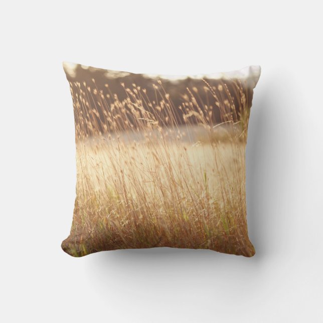 Summer Sunset Field Grass Cushion (Front)
