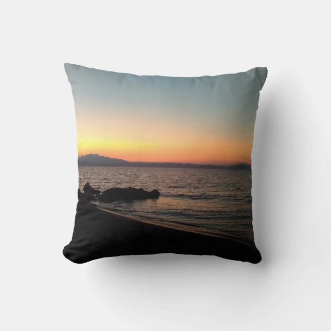 Summer Sunset GreeceThrow Cushion (Front)