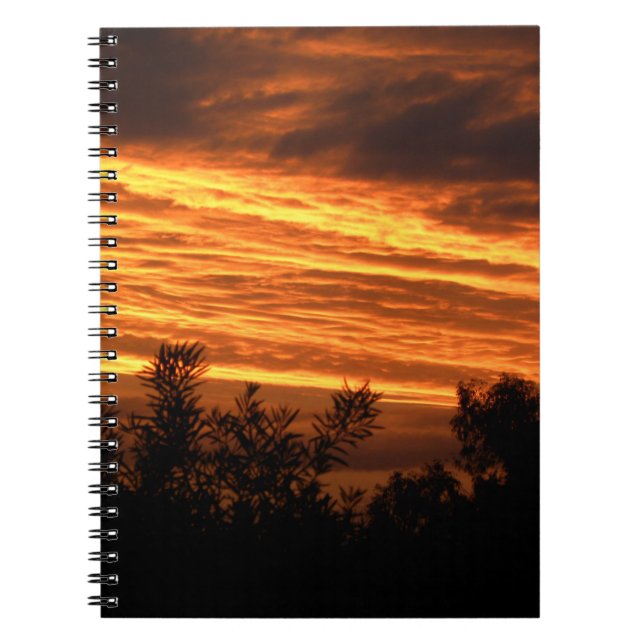 Summer sunset in Canberra Spiral Notebook (Front)
