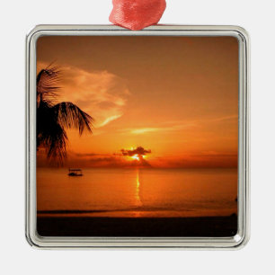 Summer Sunset Metal Tree Decoration