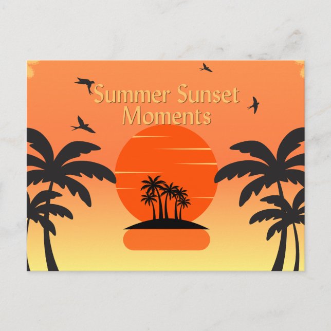 Summer Sunset Moments Postcard (Front)