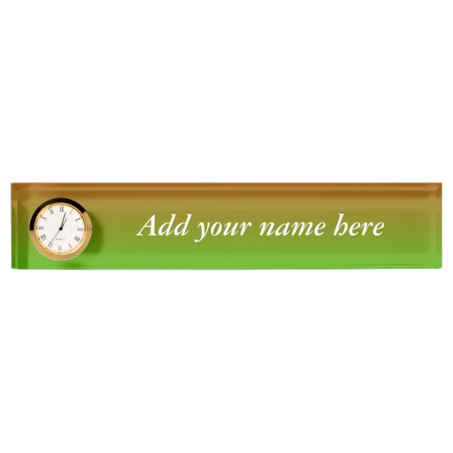 Summer Sunset Nameplate (Front)