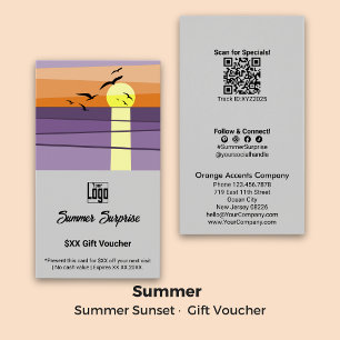 Summer Sunset Portrait Format Gift Voucher