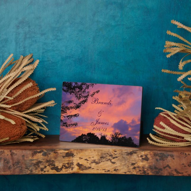 Summer Sunset Romance Acrylic Photo *Personalise* Plaque (Side)