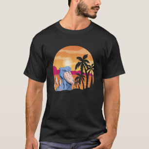 Summer Sunset Shoebill Bird African Bird Mayan Bir T-Shirt