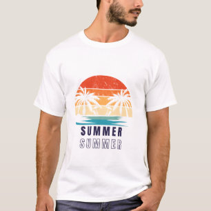 Summer Sunset T-Shirt – Beach Vacation Tropical De